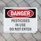 Signmission Pesticides In Use Do Not Enter Danger Sign, Plastic, 10in W x 7in L, 2PK OS-2PACK-DS-P-710-L-1968 - alternate 5